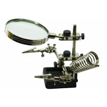 Nagyító 2x 90 mm plusz kézzel és vastartóval