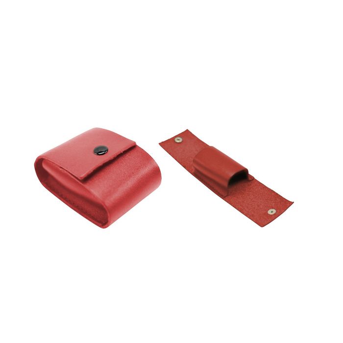 Leather Pouches [D] Red - Size S