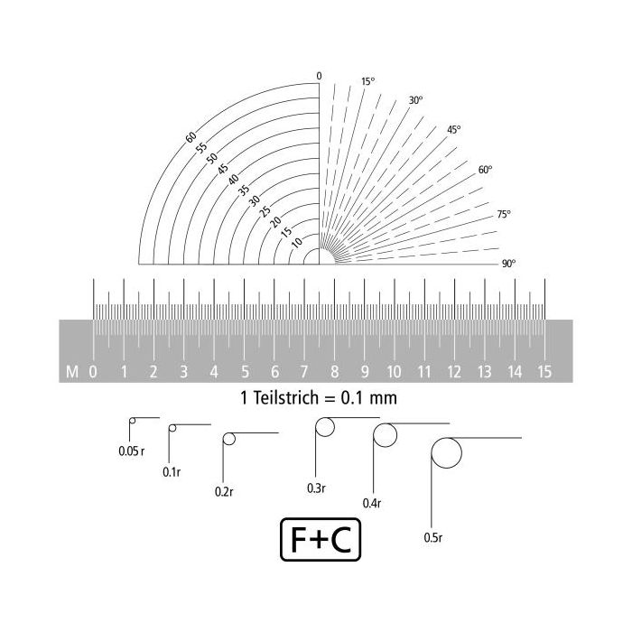 Measuring Loupe 8x, Inclined Position
